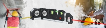 POZIOMICA LASEROWA Z MIARĄ 250 CM CZERWONY LASER
