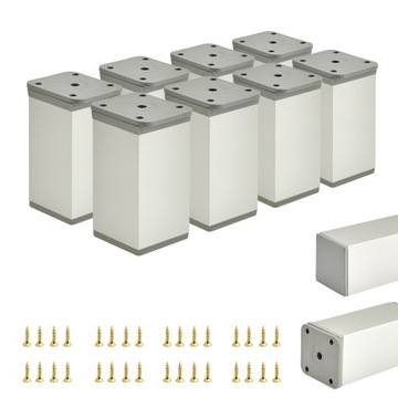 8 x NÓŻKA MEBLOWA STOPKA REGULOWANA DO MEBLI 80 MM