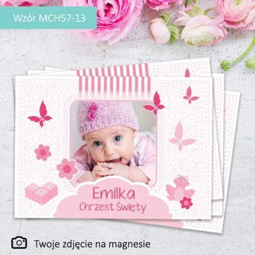 25 магнитов - Крестильная благодарность с фото