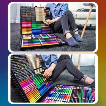 ЧЕМОДАН ХУДОЖЕСТВЕННЫЕ ХУДОЖЕСТВЕННЫЕ ЦЕНЦИЛИ МАРКЕРЫ КРАСКИ БЕСПЛАТНЫЙ РОЖДЕСТВЕНСКИЙ ПОДАРОК ​​x2