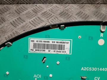 PEUGEOT 407 СЧЕТЧИК ЧАСОВ СПИДОМЕТРА 9658137280