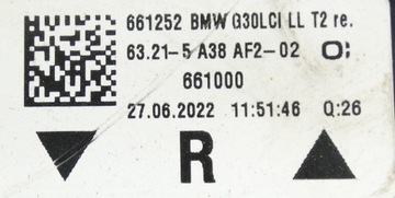 BMW 5 G30 FACELIFT SEDAN 2020-2023 5A38AF2 LED SVĚTLO PRAVÁ ZADNÍ