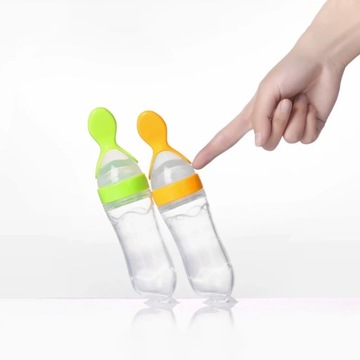 Детская силиконовая бутылочка для кормления новорожденных, тренировочная ложка для младенцев