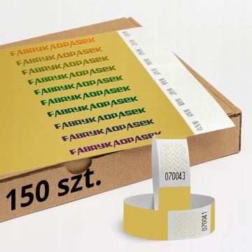OPASKI NA RĘKĘ TYVEK 150 szt. NADRUK COLOR GRATIS