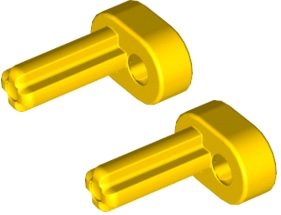 4You LEGO - SILNIK 2853 WAŁ KORBOWY ŻÓŁTY (2szt)