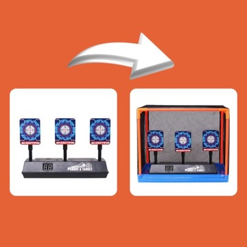 ЭЛЕКТРОННЫЙ ЩИТ ДЛЯ СТРЕЛЬБЫ NERF 3 МИШЕНИ ЗВУКОВЫЕ ЭФФЕКТЫ СВЕТ