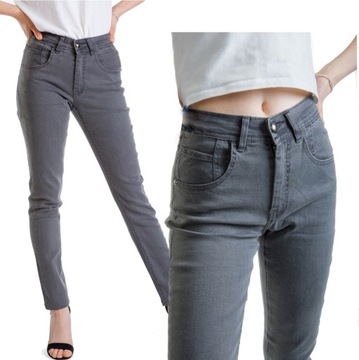 SPODNIE DAMSKIE JEANS grey KLASYCZNE XXL