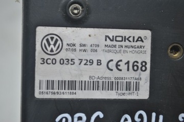 MODUŁ TELEFONU BLUETOOTH VW PASSAT B6 3C0035729B