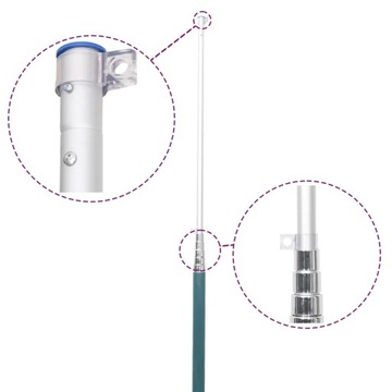 vidaXL Немецкий флаг с шестом, 5,55 м, алюминий