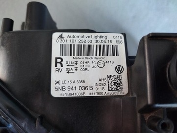 VW TIGUAN LIFT 5NB ПОЛНОСТЬЮ СВЕТОДИОДНАЯ ЛАМПА ПЕРЕДНЯЯ ПРАВАЯ ПЕРЕДНЯЯ 5NB941036B