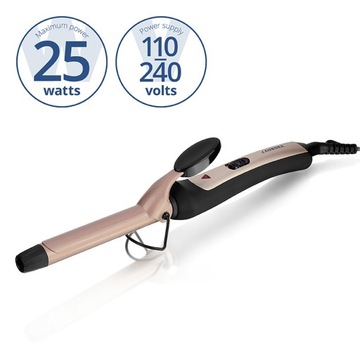 Kompaktowa lokówka tradycyjna do włosów ceramiczna 25W 19mm
