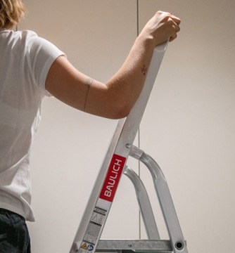 Алюминиевая лестница для дома 6 ступеней складная BAULICH с крюком и ножками БЕСПЛАТНО!