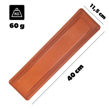 БАЛКОННЫЙ ЦВЕТОЧНЫЙ ГОРШОК КОРОБКА ЦВЕТОЧНЫЙ ГОРШОК 40см + ПОДСТАВКА КИРПИЧ