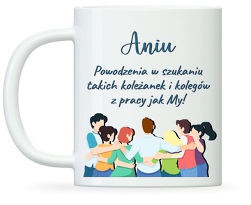 Prezent na pożegnanie z pracy, KUBEK, życzenia