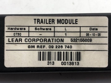 MODUL HÁK OPEL SIGNUM 09228740 HATCHBACK 03-08 ŘÍZENÍ