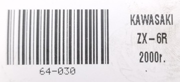 KAWASAKI ZX-6R 00-02 OŚ OŚKA PRZÓD PRZEDNIA