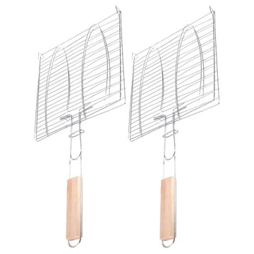 Uchwyt na grill węglowy z klatką na ryby