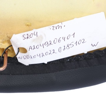 MERCEDES W204 POHOVKA SEDAČKA ZADNÍ KŮŽE MATERIÁL ČERNÁ