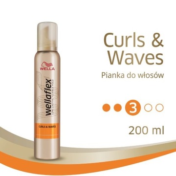 Wellaflex Пенка для волос Curls and Waves 200мл