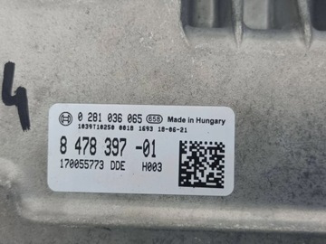 BMW 5 G30 G31 2.0 ŘÍZENÍ JEDNOTKA MOTORU 8478397 0281036065