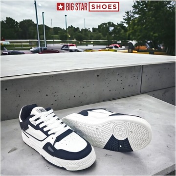 Buty Damskie sportowe Big Star biało czarne sneakersy Trampki NN274669 39