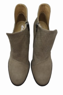 Весенние ботильоны Galant, бежевые, каблук, кожа, размер 40