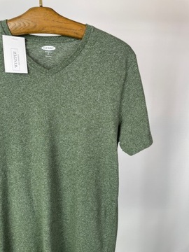 T-shirt męski bawełniany zielony melanż basic OLD NAVY r. M Tall