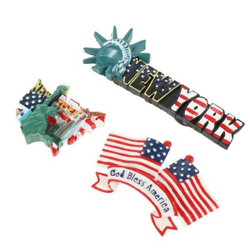 Magnesy New York Usa Magnesy na lodówkę Mini 3 szt