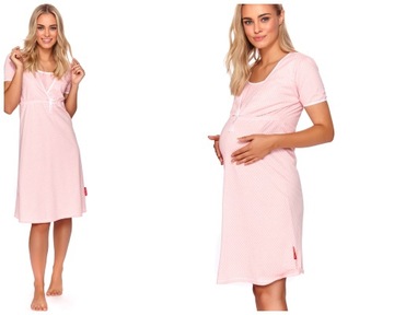 -M- Doctor Nap 9393 koszula ciążowa-nocna sweet pink
