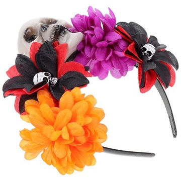 Ga-Halloween Party Decor Skull Rose Headband