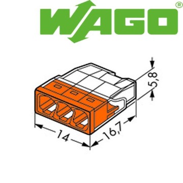Разъем Wago Quick Compact 3x0,5-2,5мм2 прозрачный
