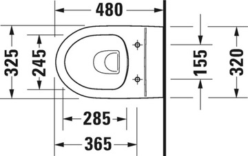 БЕЛЫЙ ПОДВЕСНОЙ УНИТАЗ БЕЗОБОДКИ DURAVIT NO.1