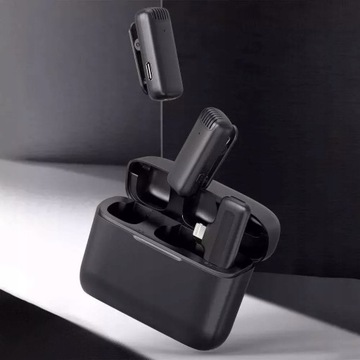 ДВОЙНОЙ БЕСПРОВОДНОЙ МИКРОФОН ДЛЯ iPhone ANDROID USB + Lightning