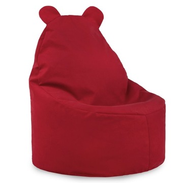 CZERWONY FOTEL PUFA DLA DZIECI TEDDY