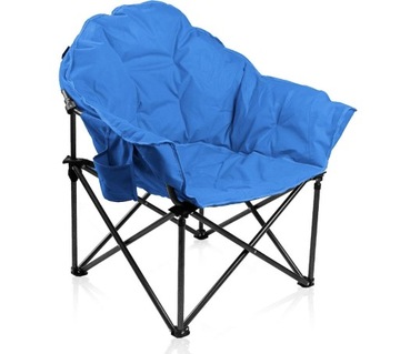 Krzesło turystyczne z oparciem ALPHA CAMP odcienie niebieskiego E01CC