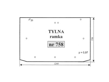 SZYBA TYLNA RAMKA SAME LAMBORGHINI 758 092312680/2