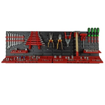 ДОСКА НАСТЕННАЯ ДЛЯ МАСТЕРСКОЙ 115x39 СМ 4 ПОЛКИ