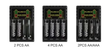 ЗАРЯДНОЕ УСТРОЙСТВО ДЛЯ БАТАРЕЙ AA ​​AAA USB-C MICRO GREEN CELL