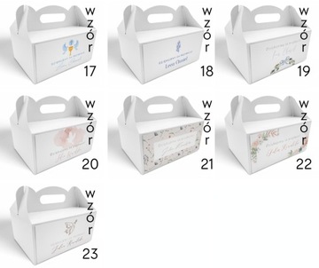 Коробка для торта 10 шт. Персонализация Спасибо 1-е причастие УЗОРЫ