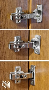 ZAWIAS MEBLOWY PROSTY NAKŁADANY CICHY DOMYK DOCIĄG + EUROWKRĘTY