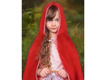 КОМПЛЕКТ НАКИДКИ С КРАСНЫМ КАПЮШОНОМ 116-128