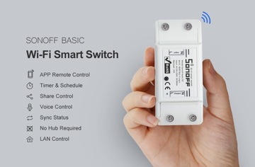 Умный Wi-Fi-переключатель Sonoff Basic R2 10A