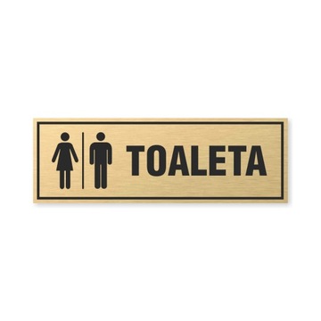 Tabliczka złota z taśmą OPZ-124 TOALETA DAMSKO MĘSKA