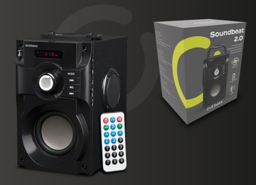 Портативная беспроводная колонка USB SD AUX RADIO 1800 мАч + пульт дистанционного управления