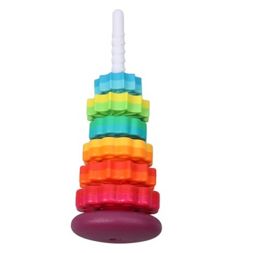 Zabawka Spin Stack Plastikowe kolorowe koło