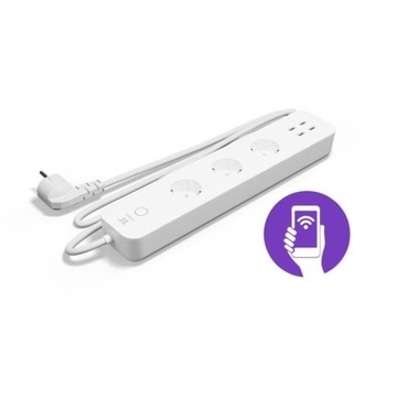 Удлинитель Tesla Smart Power на 3 устройства + 4 USB-розетки, Wi-Fi