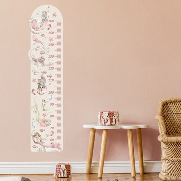 Таблица роста русалка наклейка на стену русалочка рыбка