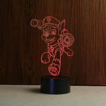 LAMPKA NOCNA 3D PSI PATROL CHASE 2 PILOT PREZENT