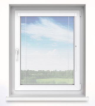 ŻALUZJE ALUMINIOWE PRAWE 60,7x138cm 25mm BIAŁY