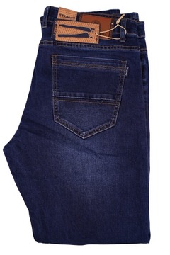 SPODNIE JEANS LEON DUŻE GRANAT W39 L32 PAS 104-110